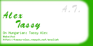 alex tassy business card